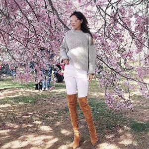 Over the Knee Suede Look Boots